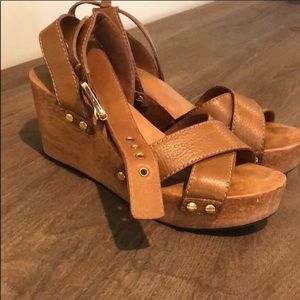 Tory Burch Wooden Platform Wedge